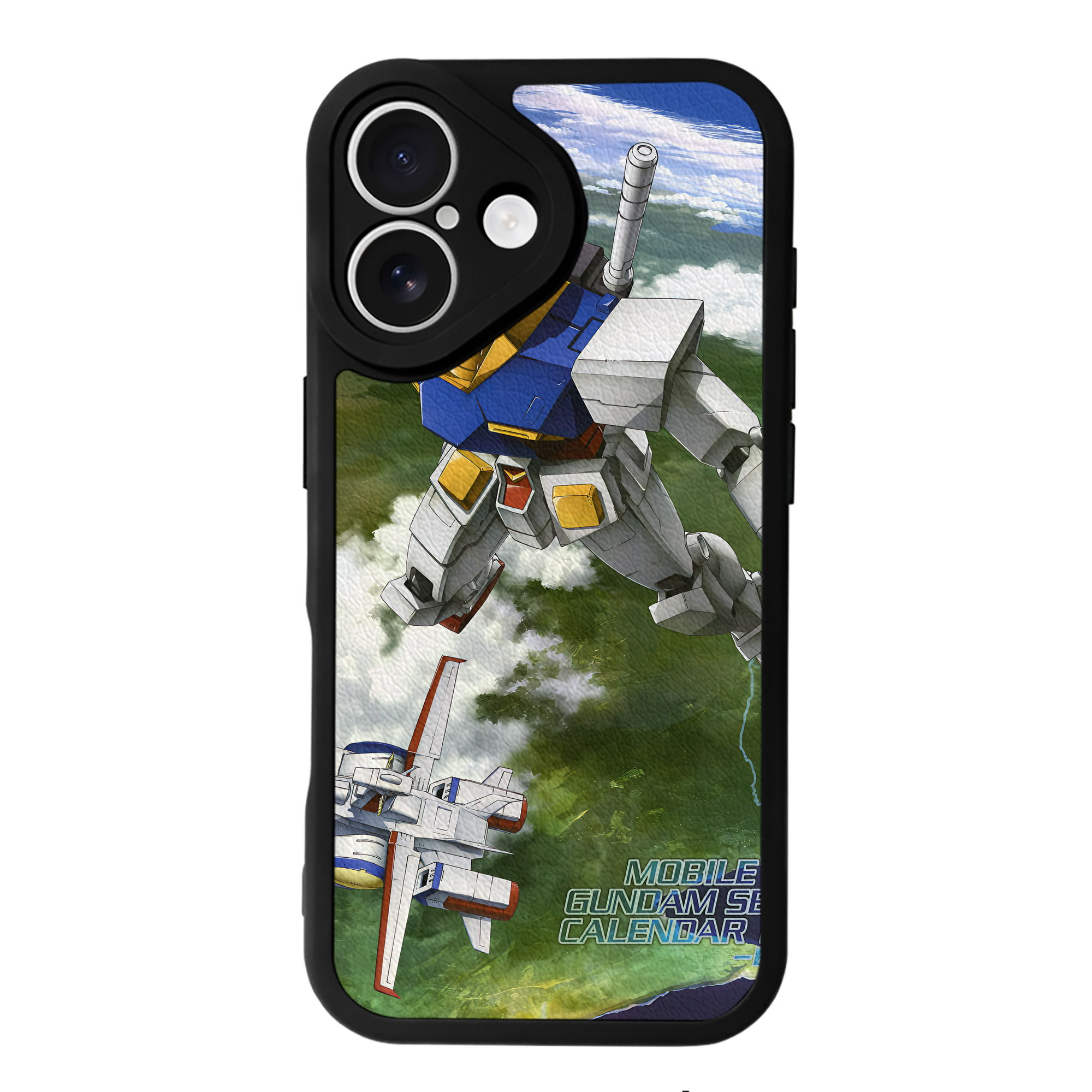 （画像用） 機動戦士ガンダム Mobile Suit Gundam 【iPhone 16シリーズ対応】シリコンスマホケース（レザー調） 材質：シリコン